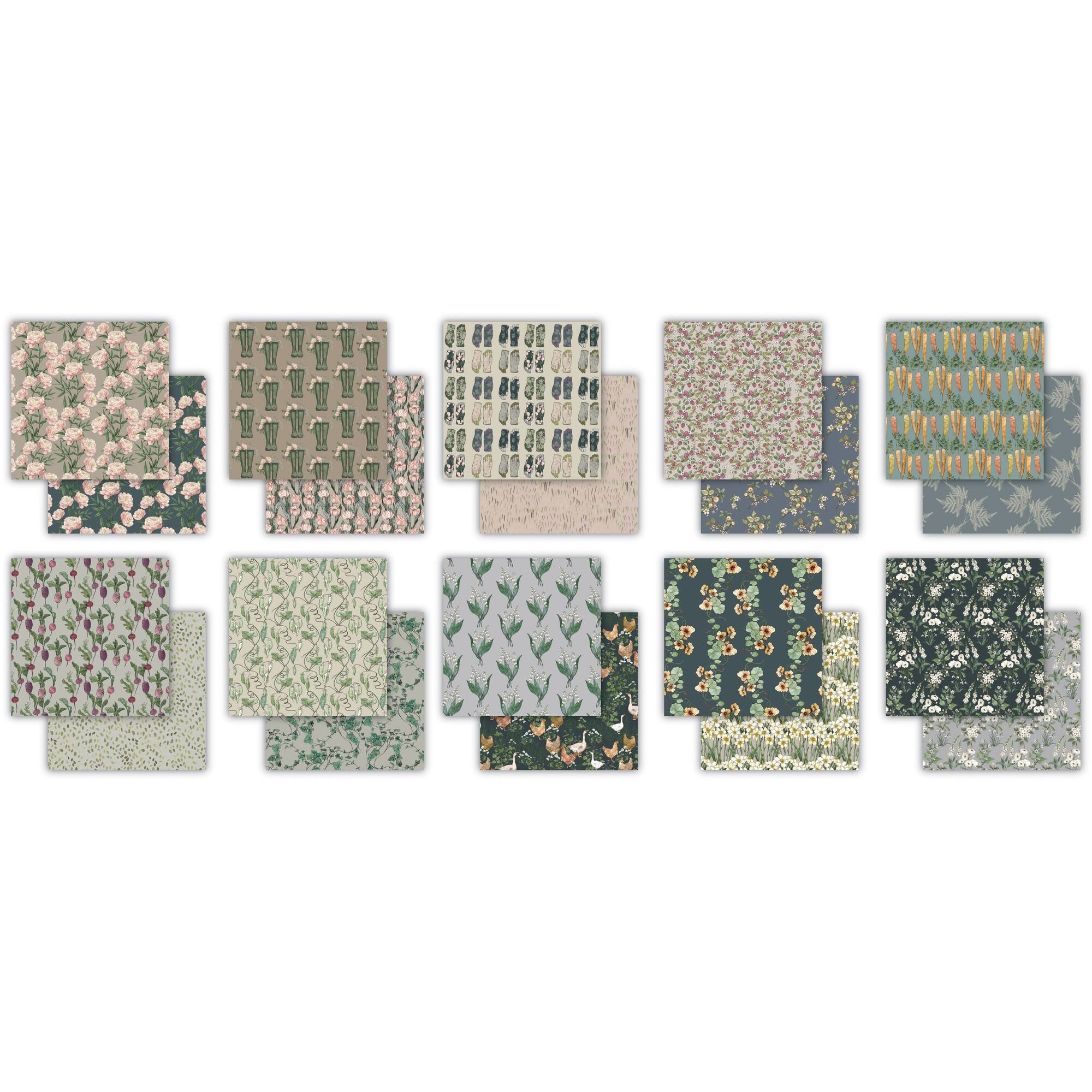 Craft Consortium Double-Sided Paper Pad 12" x 12" 40 ct. Gardeners Delight